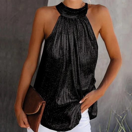 Top con cuello halter