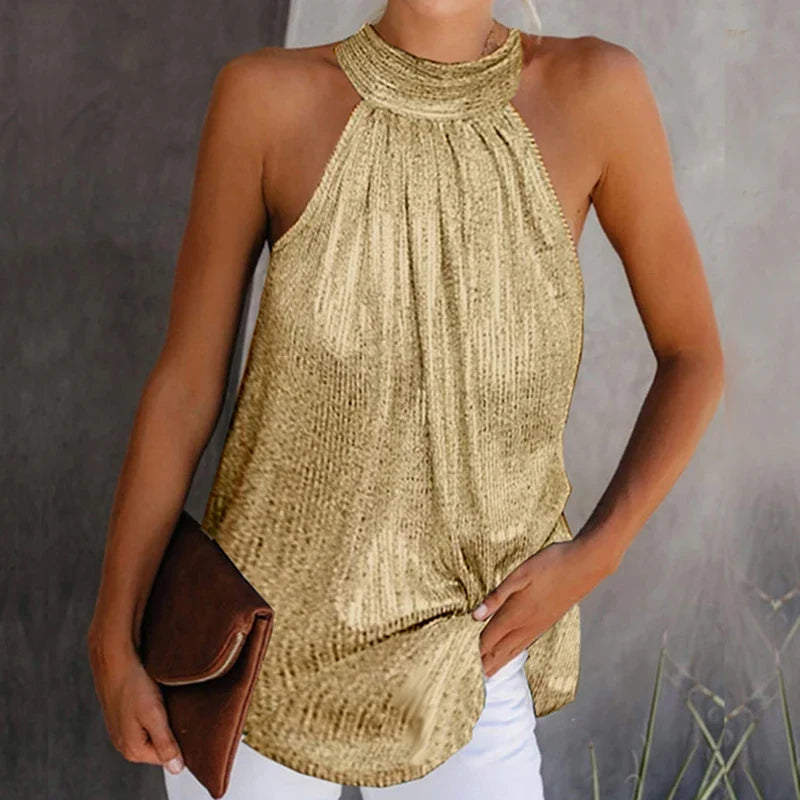 Top con cuello halter