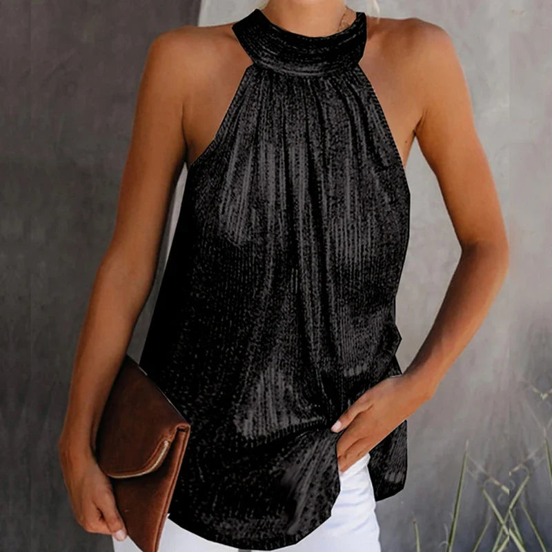 Top con cuello halter